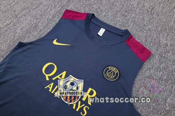 Paris PSG + Shorts Blue Royal Soccer Vest 2023-2024