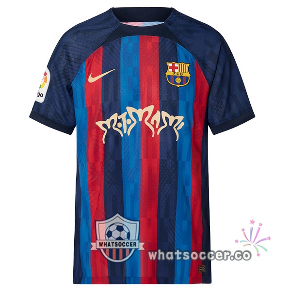 FC Barcelona Home Soccer Jerseys Rosalía Motomami Red Blue 2022-2023