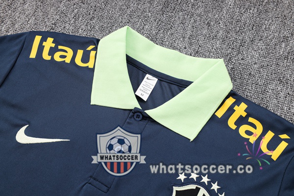 Training Polo Brazil + Pants Blue Royal 2023-2024