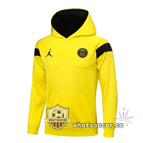 JORDAN Paris PSG Hooded Sweater Yellow 2023-2024