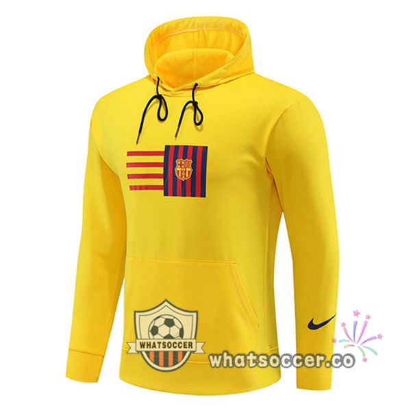 FC Barcelona Hooded Sweater Yellow 2023-2024