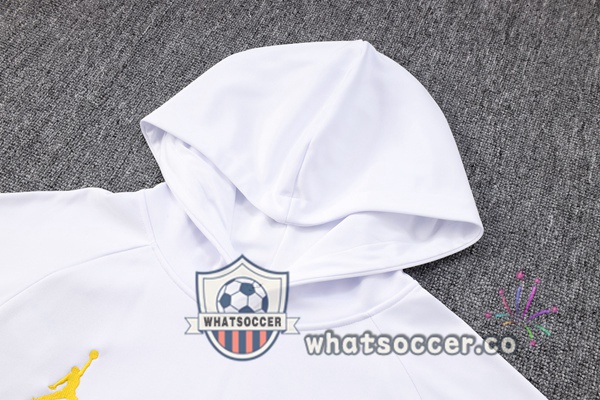 JORDAN Paris PSG White Hooded Jacket 2023-2024