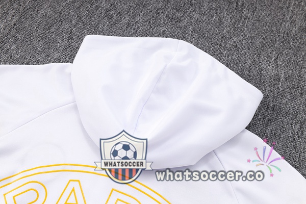 JORDAN Paris PSG White Hooded Jacket 2023-2024