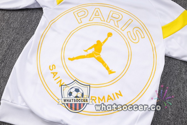 JORDAN Paris PSG White Hooded Jacket 2023-2024