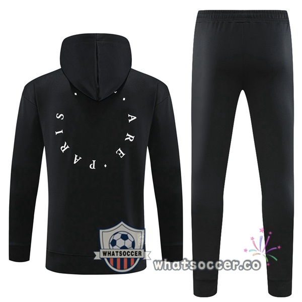 Paris PSG Black Hooded Jacket 2023-2024