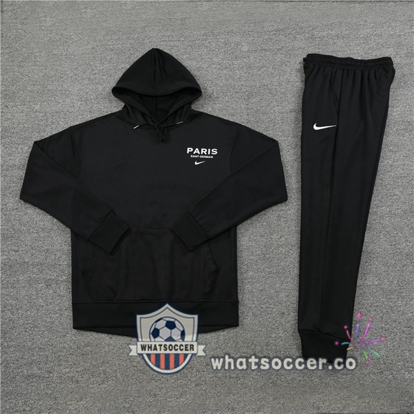 Paris PSG Black Hooded Jacket 2023-2024