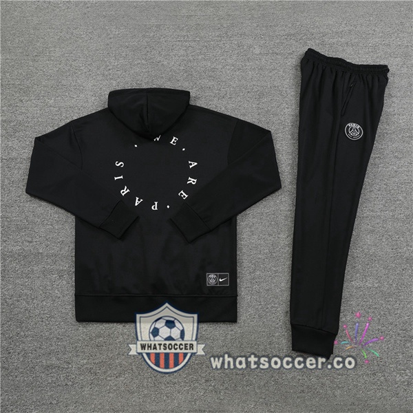 Paris PSG Black Hooded Jacket 2023-2024