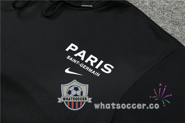 Paris PSG Black Hooded Jacket 2023-2024