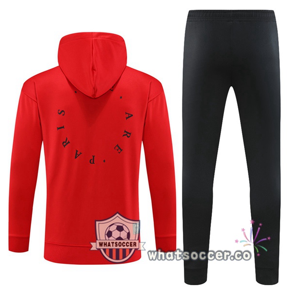 Paris PSG Red Hooded Jacket 2023-2024