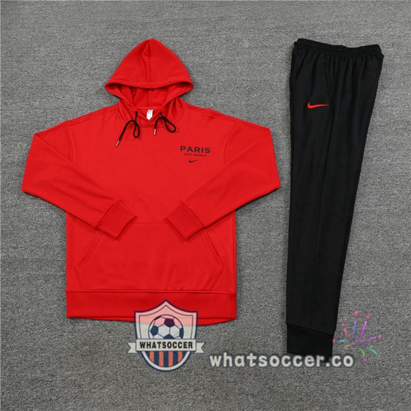 Paris PSG Red Hooded Jacket 2023-2024
