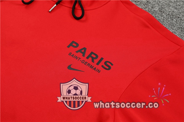Paris PSG Red Hooded Jacket 2023-2024