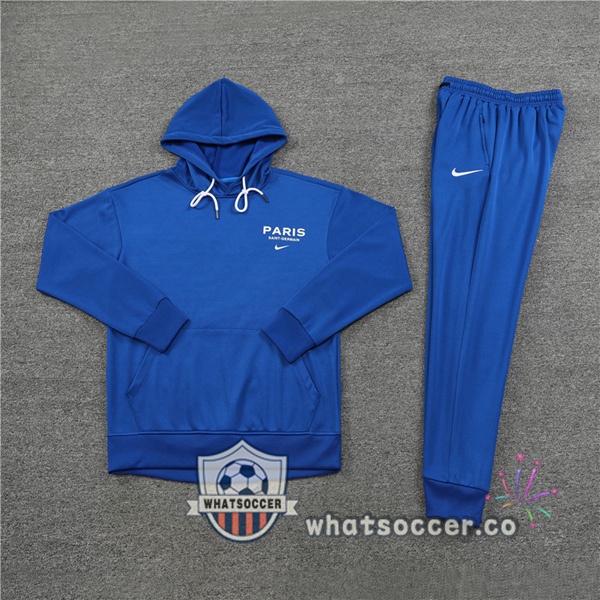 Paris PSG Blue Hooded Jacket 2023-2024