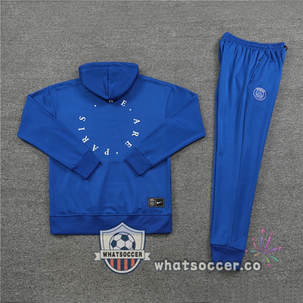 Paris PSG Blue Hooded Jacket 2023-2024