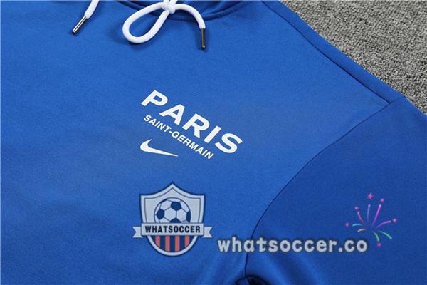 Paris PSG Blue Hooded Jacket 2023-2024