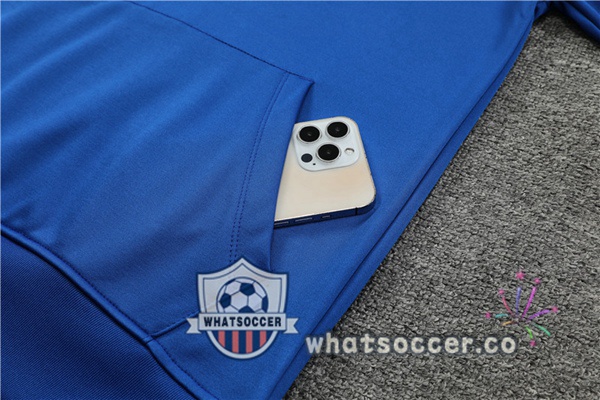 Paris PSG Blue Hooded Jacket 2023-2024