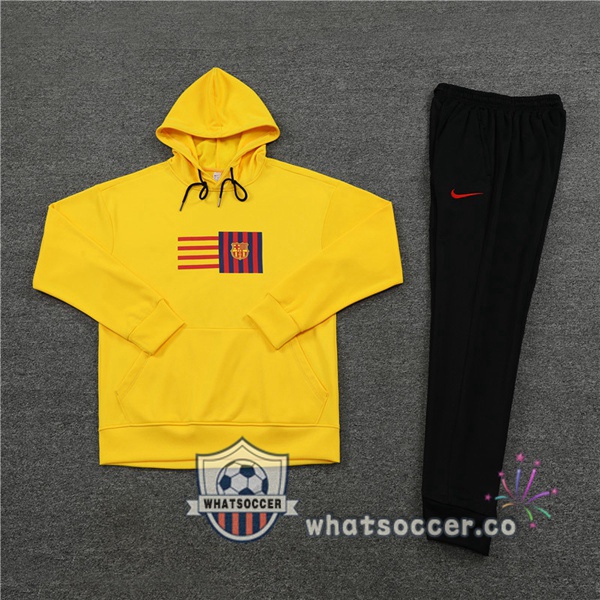 FC Barcelona Yellow Hooded Jacket 2023-2024