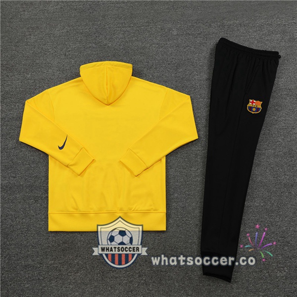 FC Barcelona Yellow Hooded Jacket 2023-2024