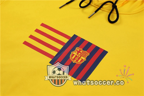 FC Barcelona Yellow Hooded Jacket 2023-2024