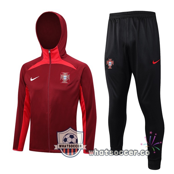 Portugal Red Hooded Jacket 2023-2024