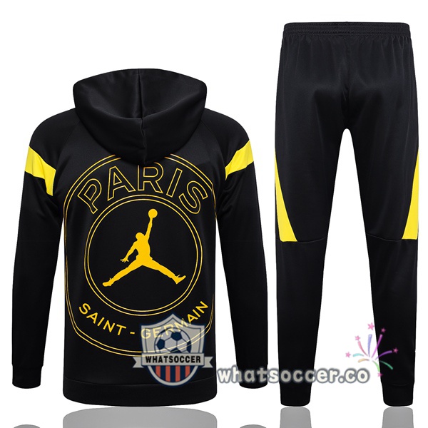 JORDAN Paris PSG Black Hooded Jacket 2023-2024