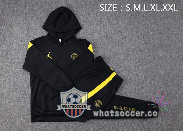 JORDAN Paris PSG Black Hooded Jacket 2023-2024