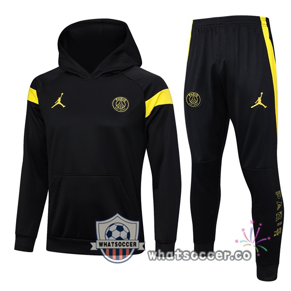 JORDAN Paris PSG Black Hooded Jacket 2023-2024