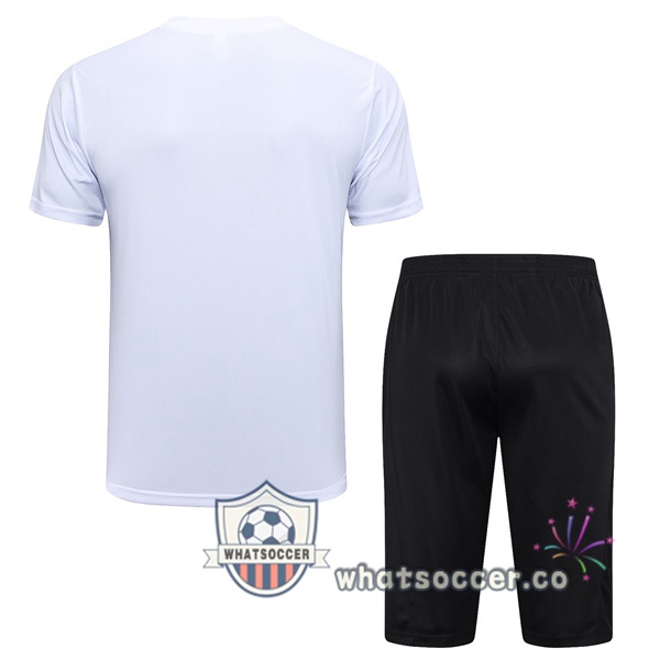 Paris PSG Training T-Shirts + Shorts White 2023-2024