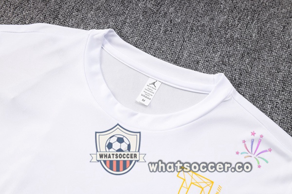 Paris PSG Training T-Shirts + Shorts White 2023-2024