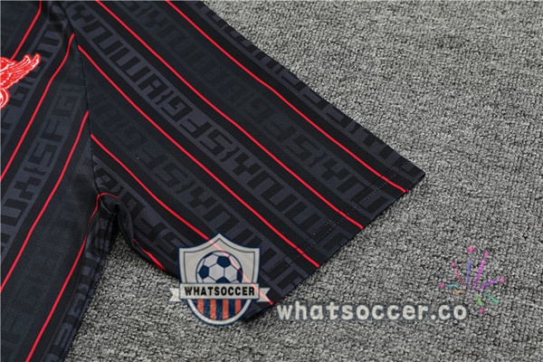 FC Liverpool Training T-Shirts + Shorts Black 2023-2024