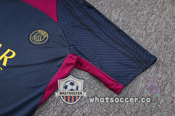 Paris PSG Training T-Shirts + Shorts Blue Royal 2023-2024