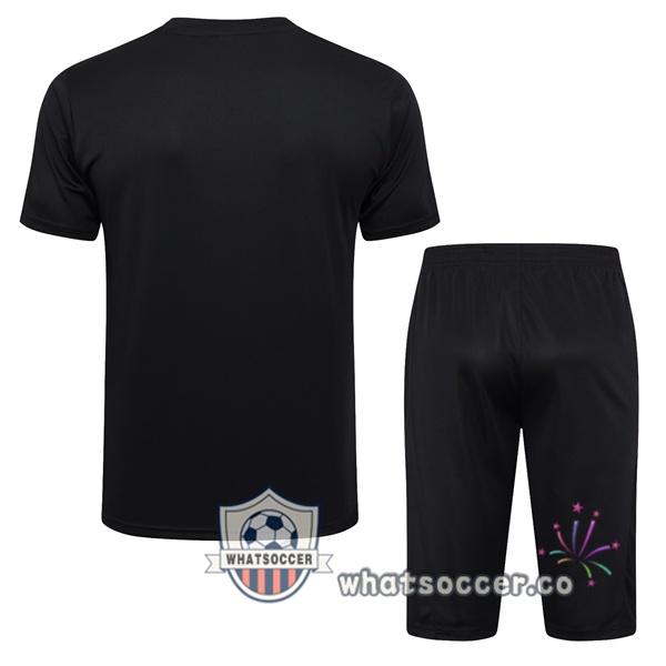 Paris PSG Training T-Shirts + Shorts Black 2023-2024