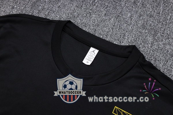 Paris PSG Training T-Shirts + Shorts Black 2023-2024