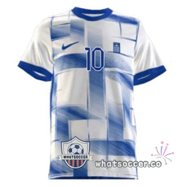 Greece Home Soccer Jerseys Blue White 2023-2024