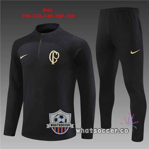 Corinthians Kids Black Tracksuit 2023-2024