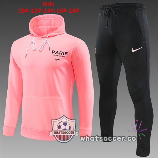 Paris PSG Kids Rose Hooded Jacket 2023-2024