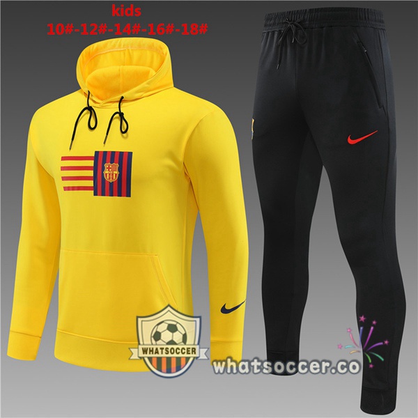 FC Barcelona Kids Yellow Hooded Jacket 2023-2024