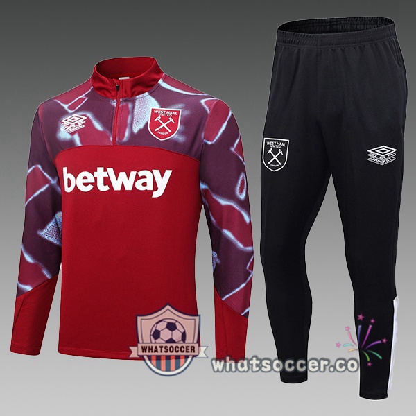 West Ham Kids Red Tracksuit 2023-2024