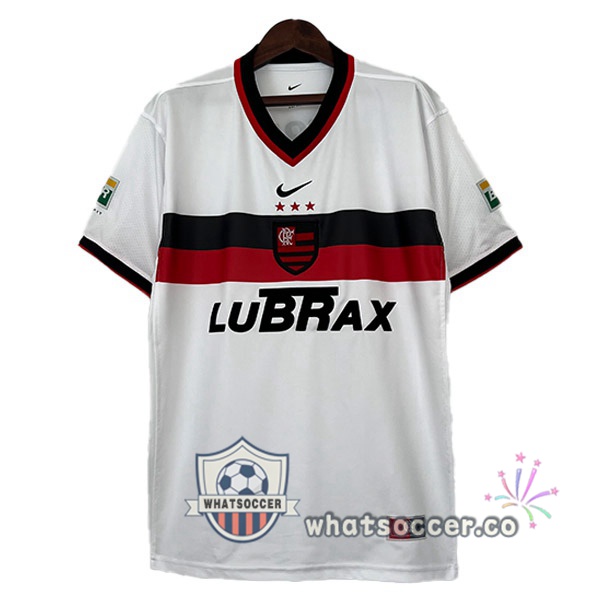 Flamengo Retro Away Soccer Jerseys White 2001