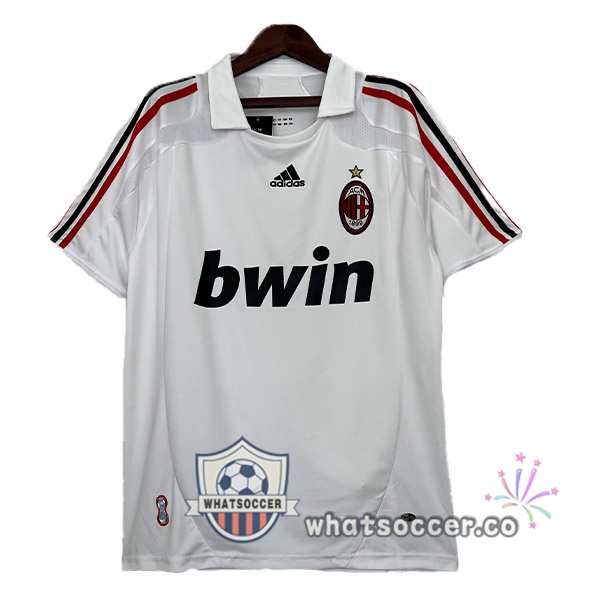 AC Milan Retro Away Soccer Jerseys White 2007-2008