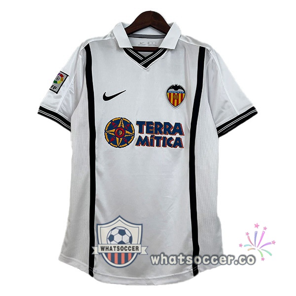 Valencia CF Retro Home Soccer Jerseys White 2000-2001
