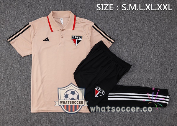 Training Polo Sao Paulo FC + Pants Marron 2023-2024