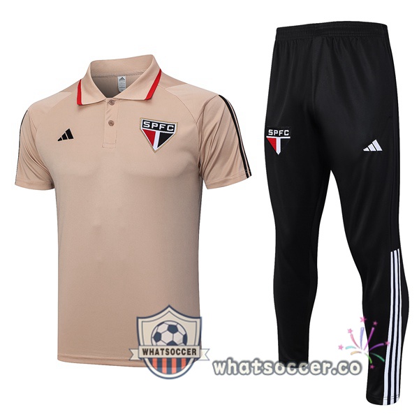 Training Polo Sao Paulo FC + Pants Marron 2023-2024