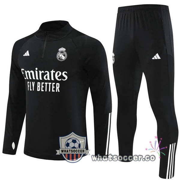 Real Madrid Black Tracksuit 2023-2024