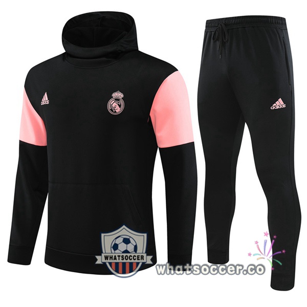 Real Madrid Black Hooded Jacket 2023-2024