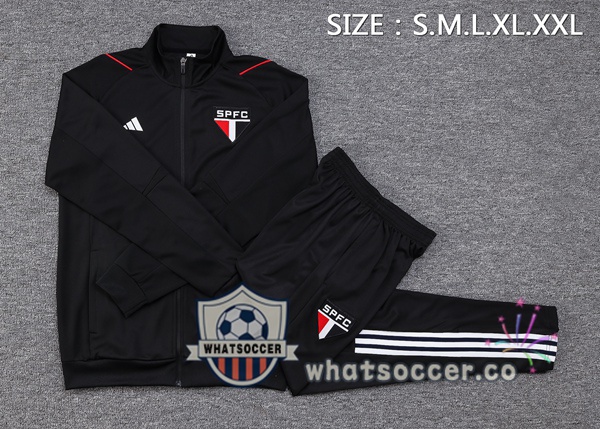 Sao Paulo FC Black Training Jacket 2023-2024