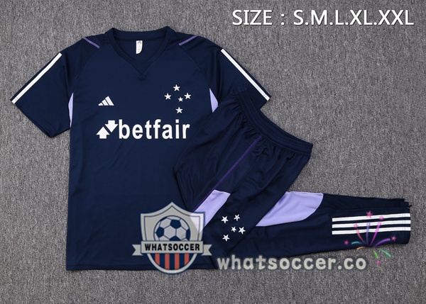 Cruzeiro EC Training T-Shirts + Pants Blue Royal 2023-2024