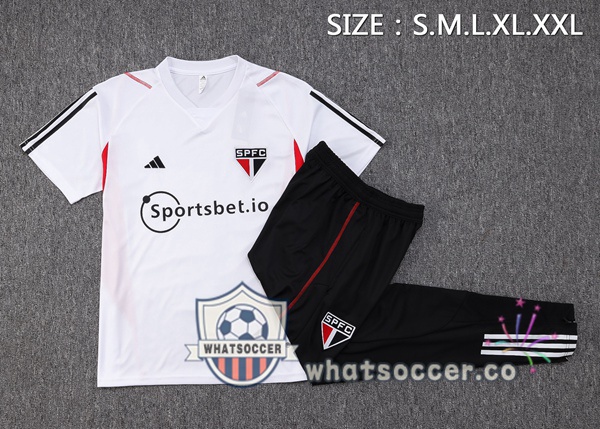 Sao Paulo FC Training T-Shirts + Pants White 2023-2024