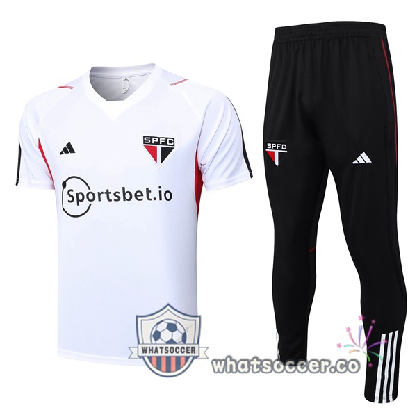 Sao Paulo FC Training T-Shirts + Pants White 2023-2024