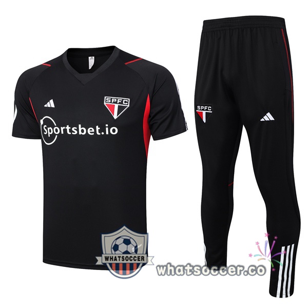 Sao Paulo FC Training T-Shirts + Pants Black 2023-2024