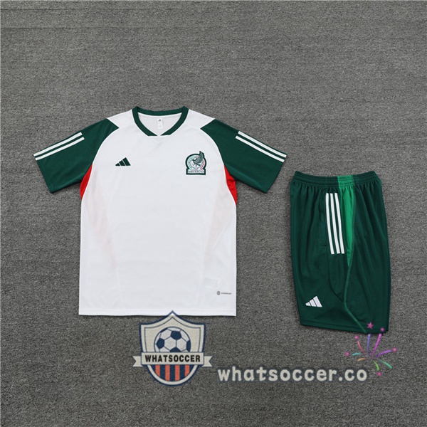 Mexico Training T-Shirts + Shorts White 2023-2024